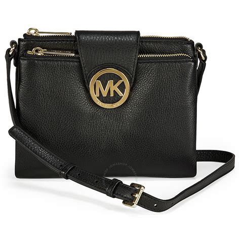 michael kors fulton wallet black and silver|Michael Kors fulton large crossbody.